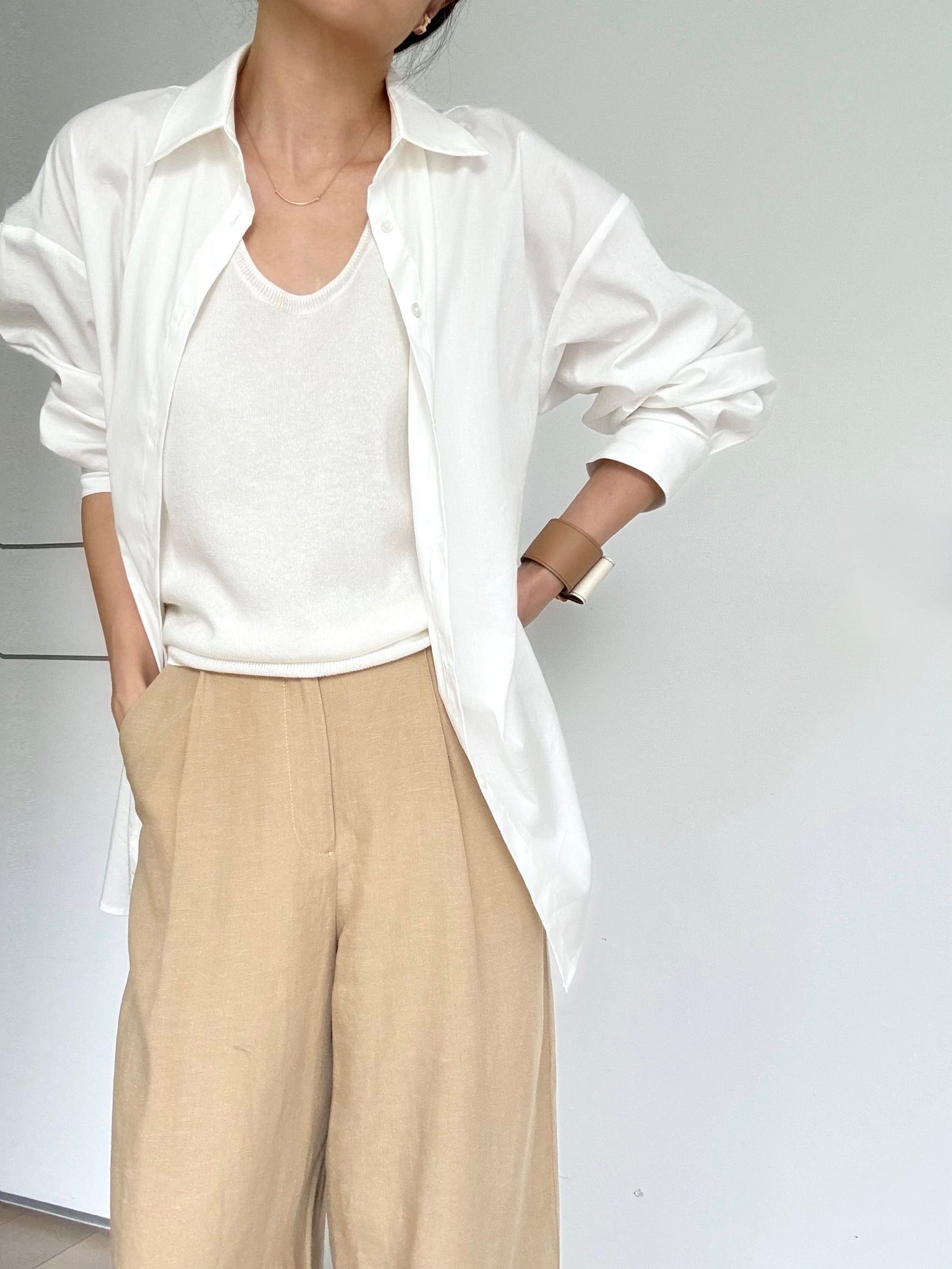 Sold Out- Cotton Cashmere Vest-Oatmilk