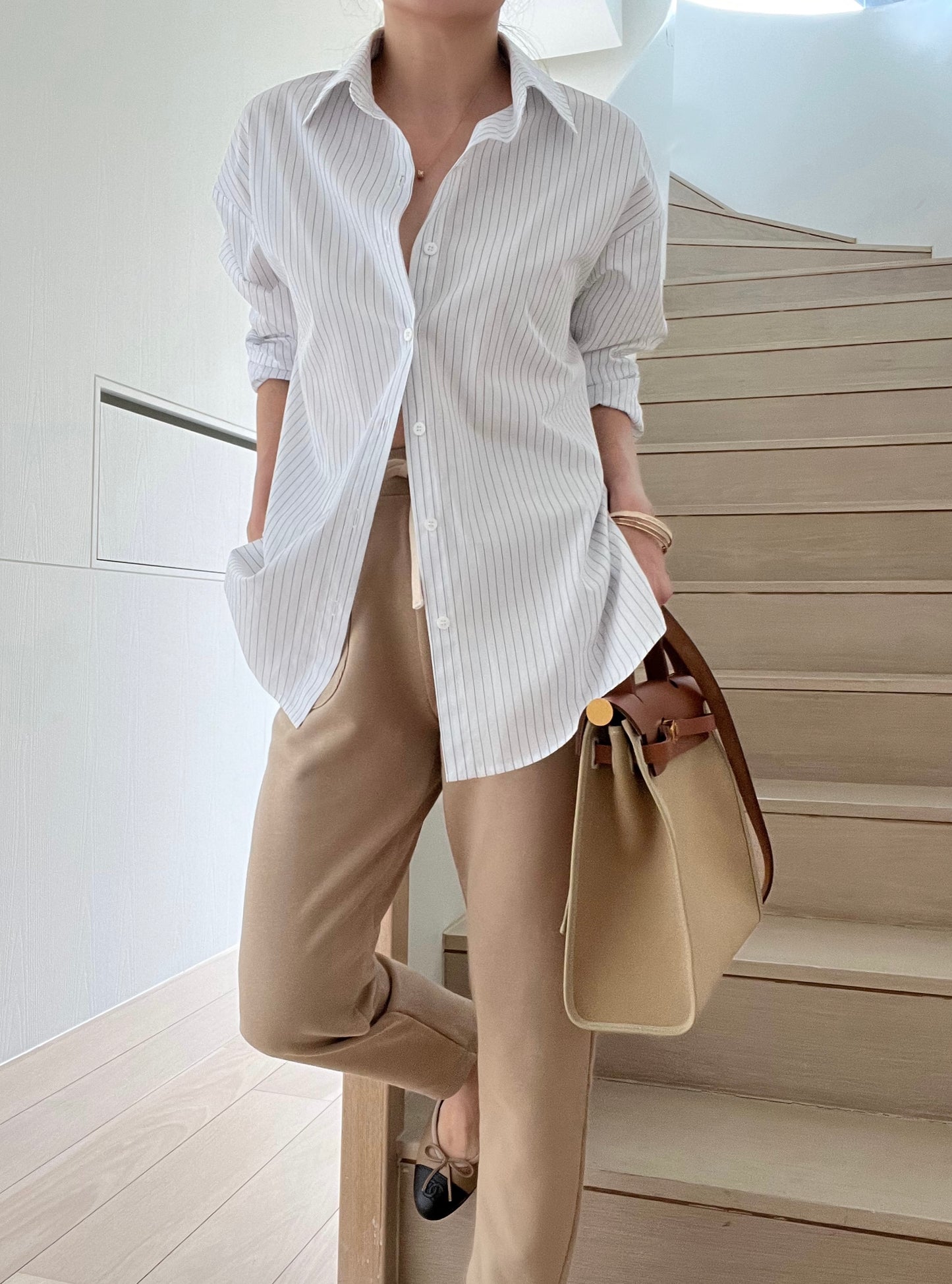 Sold Out - Everyday Stripe Shirt- White