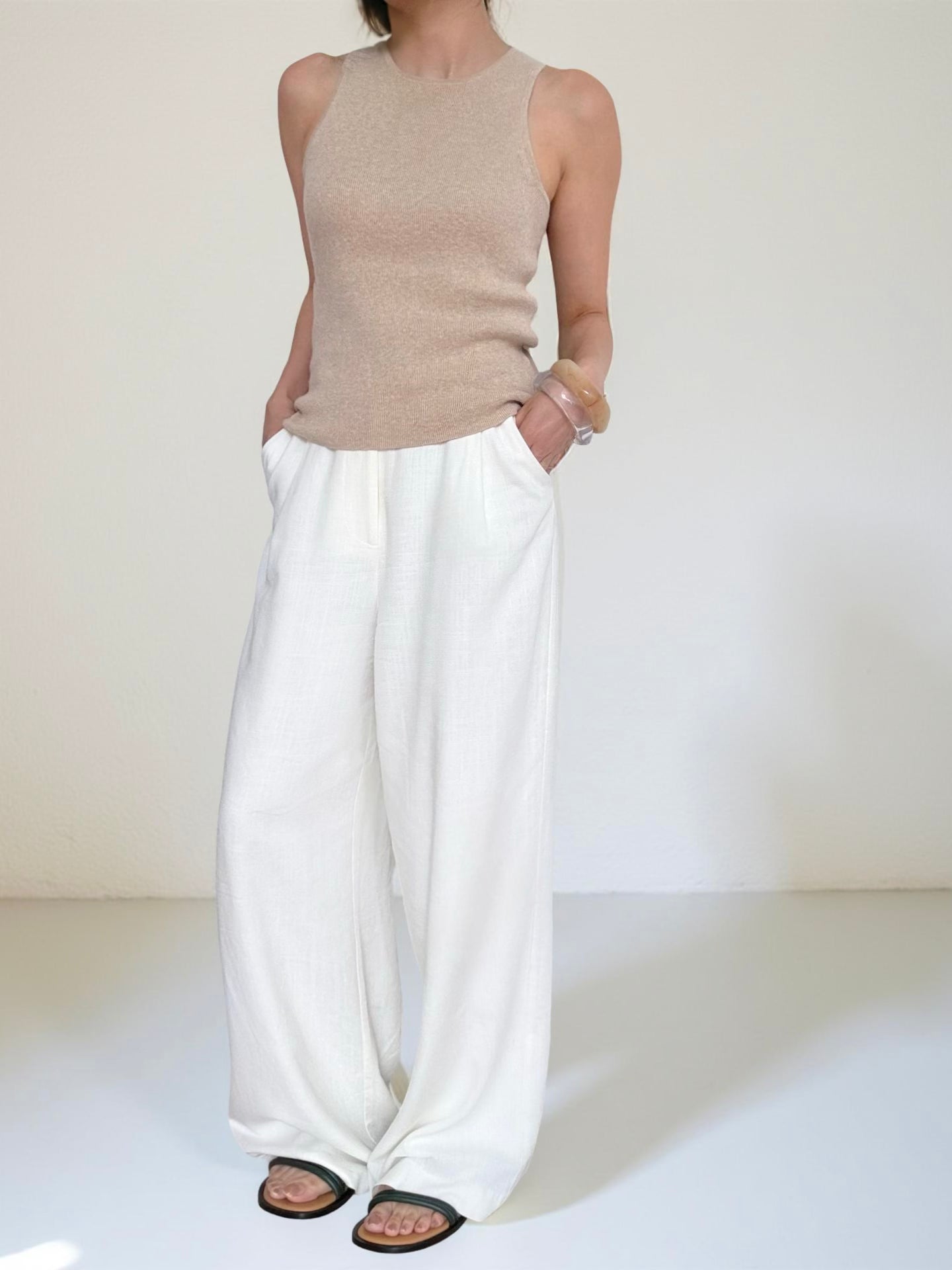 Cotton Cashmere Everyday Tank- Sable