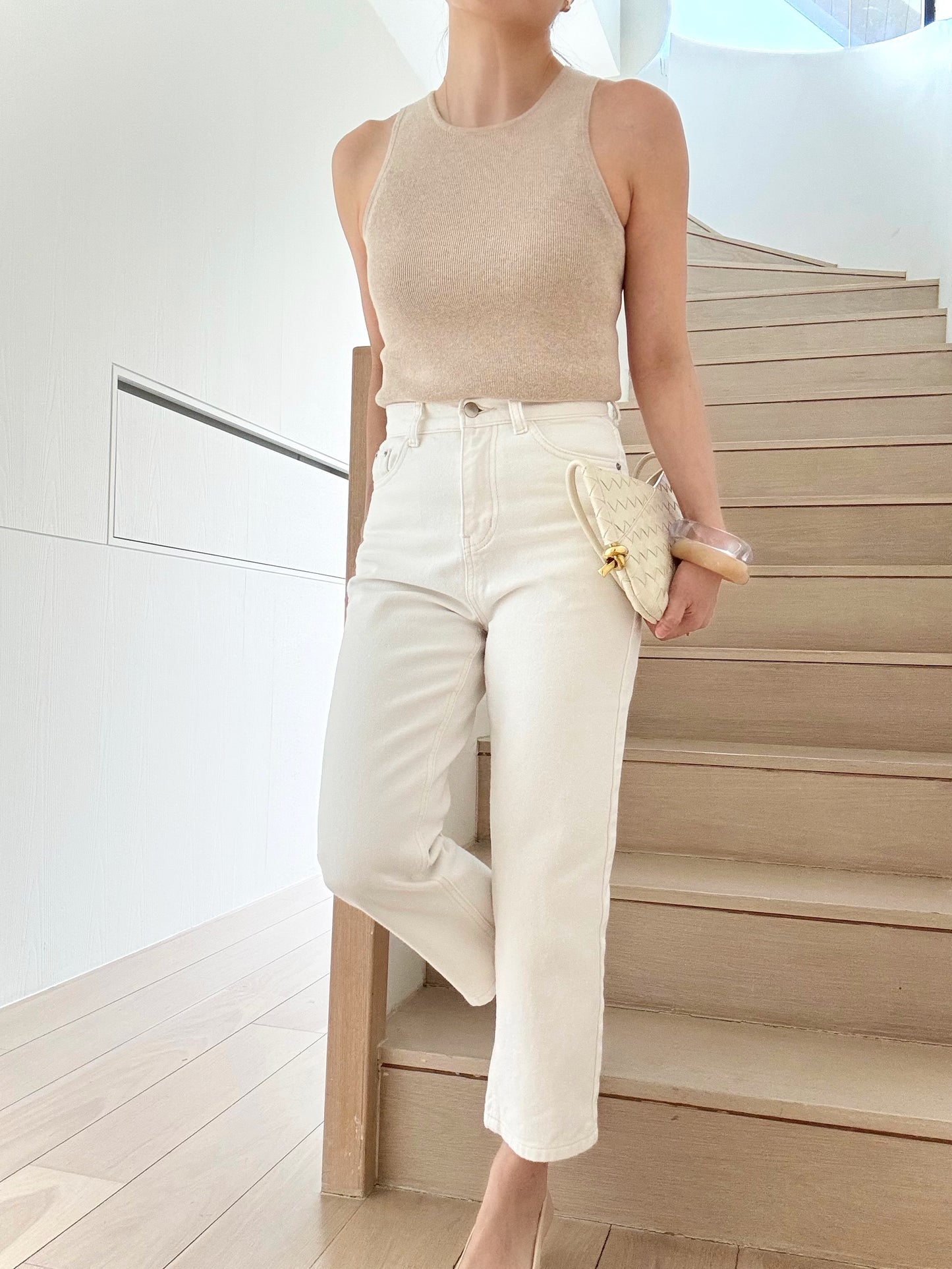 Cotton Cashmere Everyday Tank- Sable