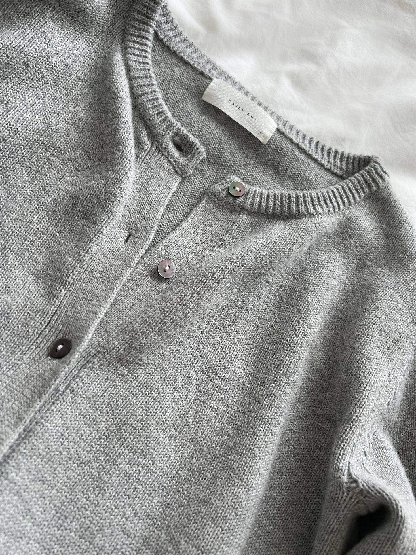 Sold Out -10 Cotton Cashmere Cardigan - Stone