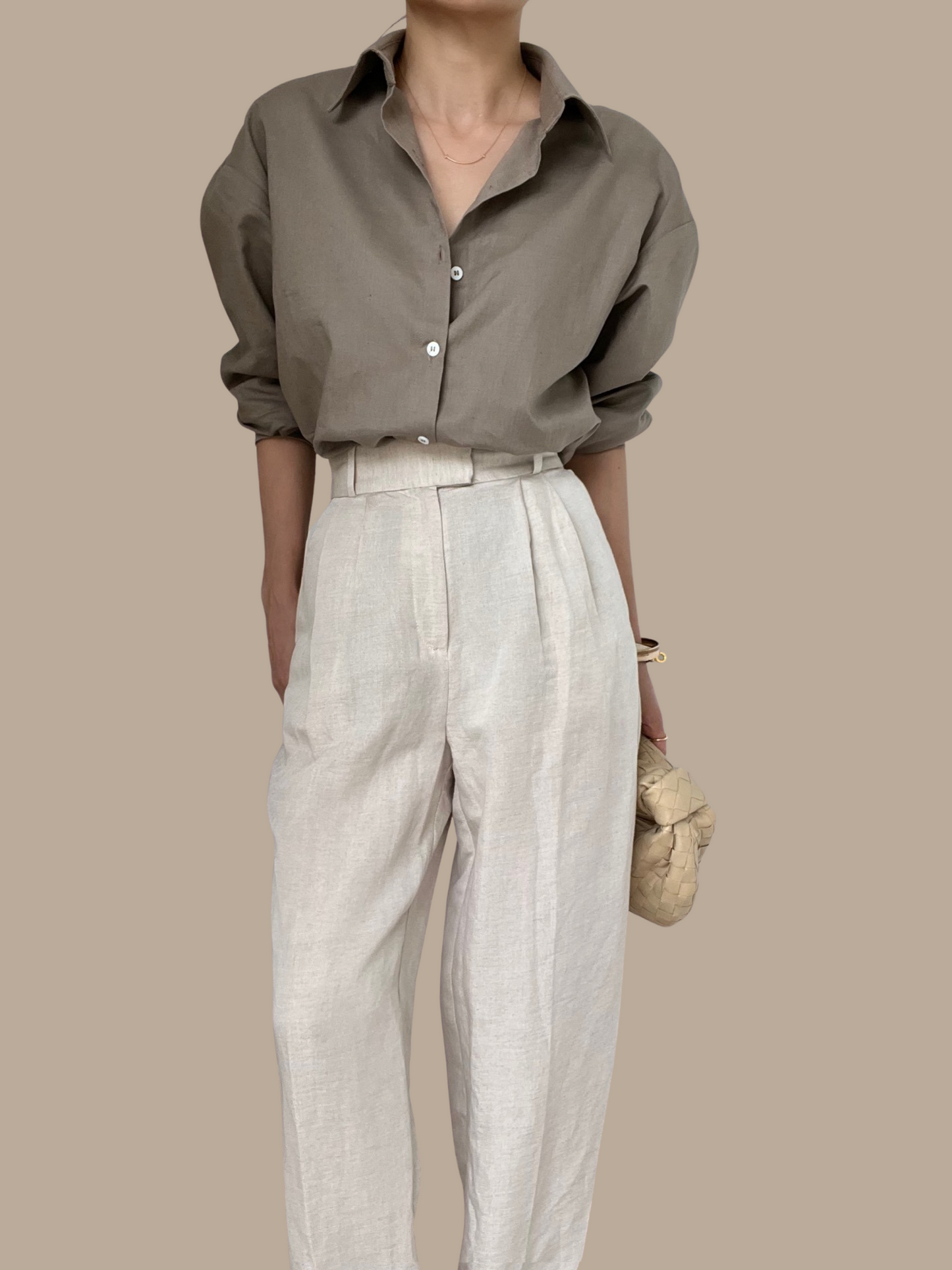 Sold Out- 02 Linen Shirt- Cocoa