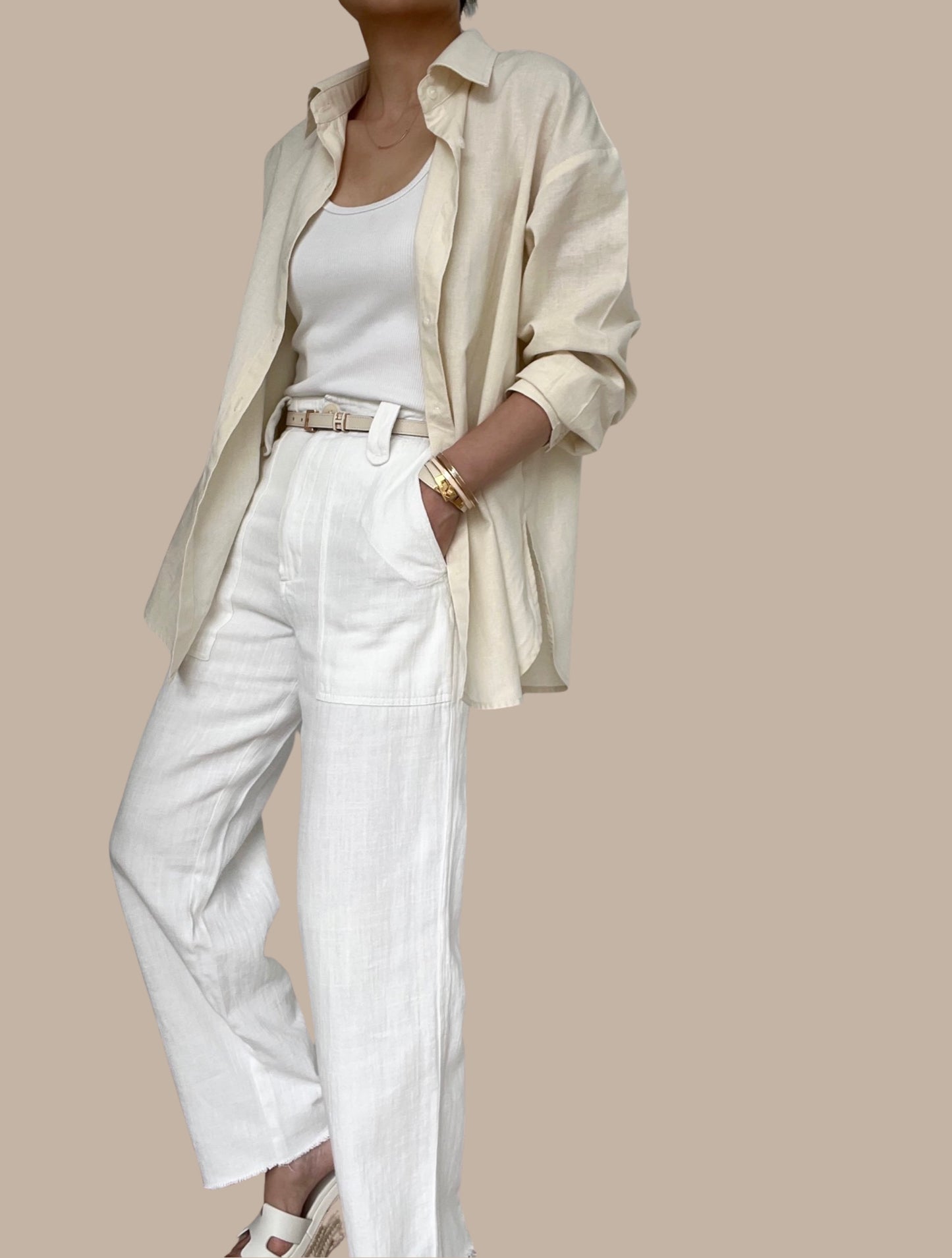 Sold Out- 02 Linen Shirt -Buttermilk