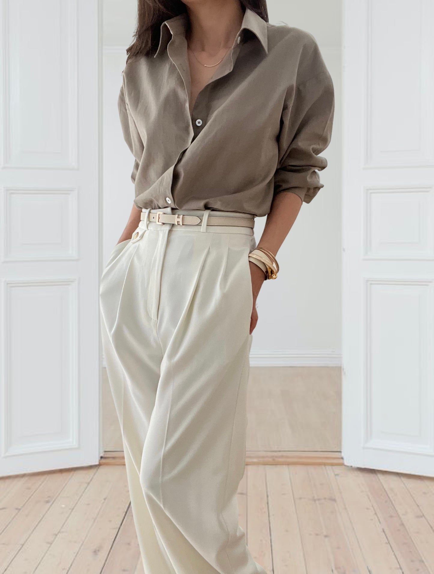 Sold Out- 02 Linen Shirt- Cocoa