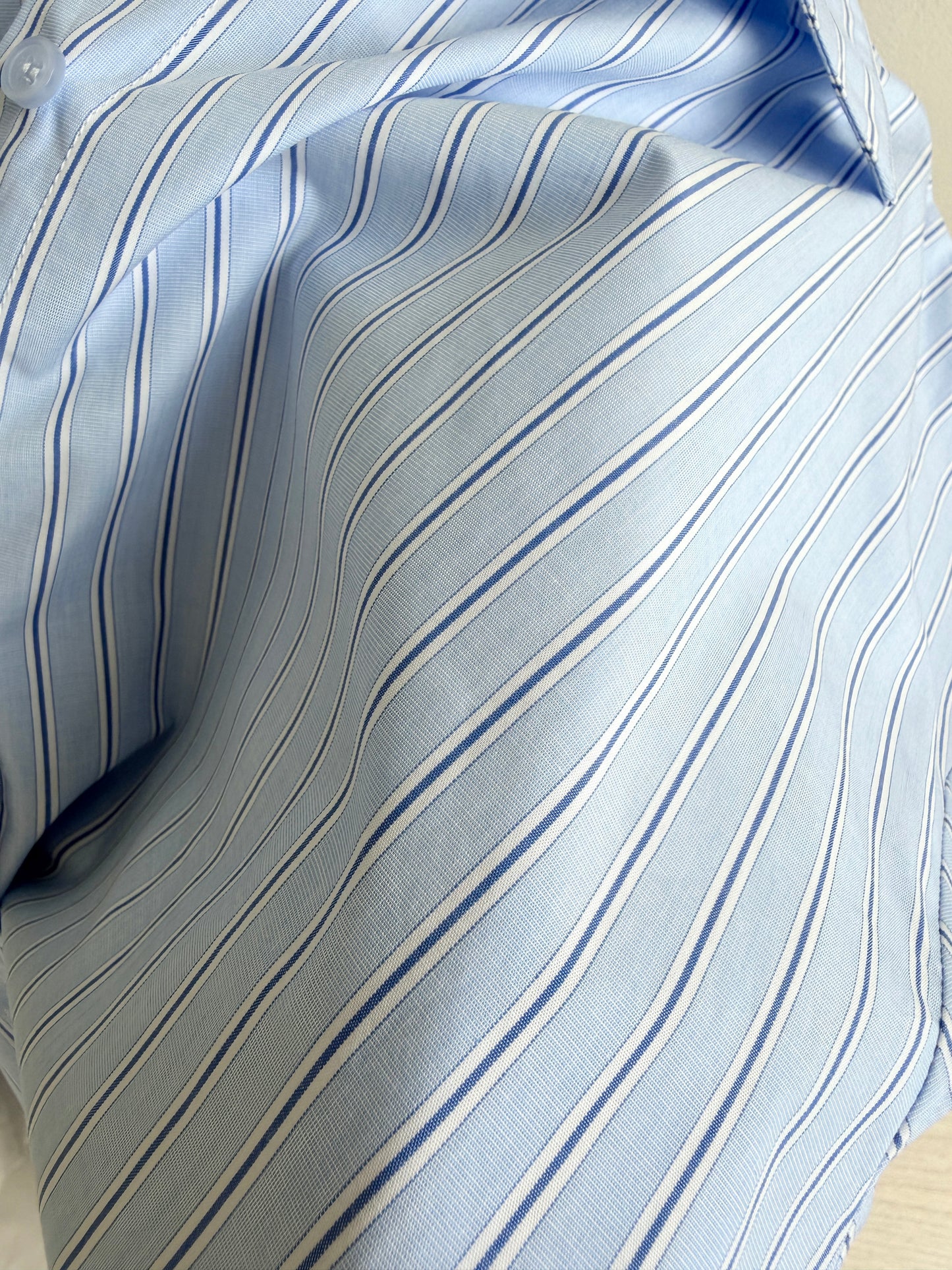 Essential Stripe Shirt- Cloud Blue