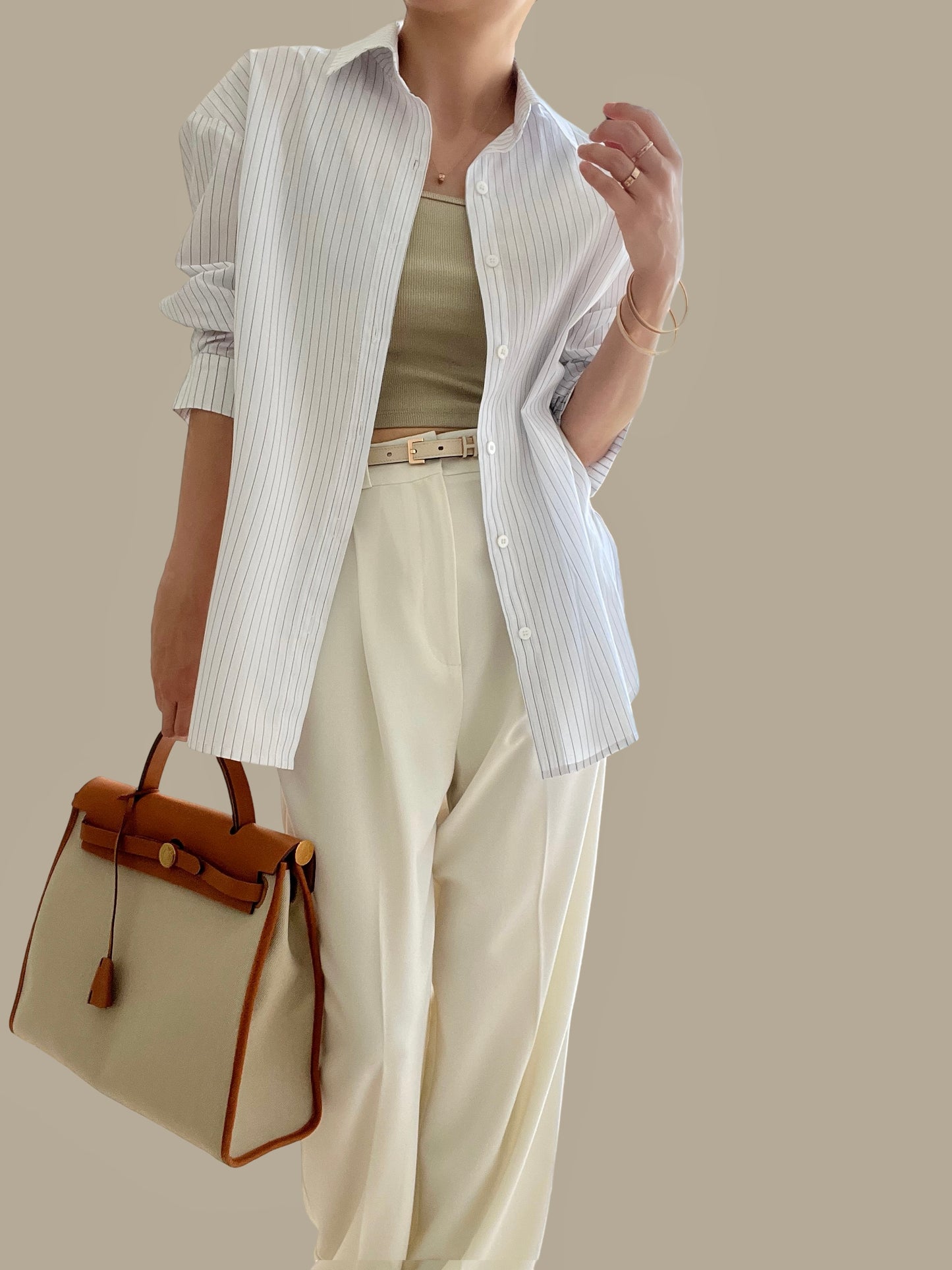 Sold Out - Everyday Stripe Shirt- White