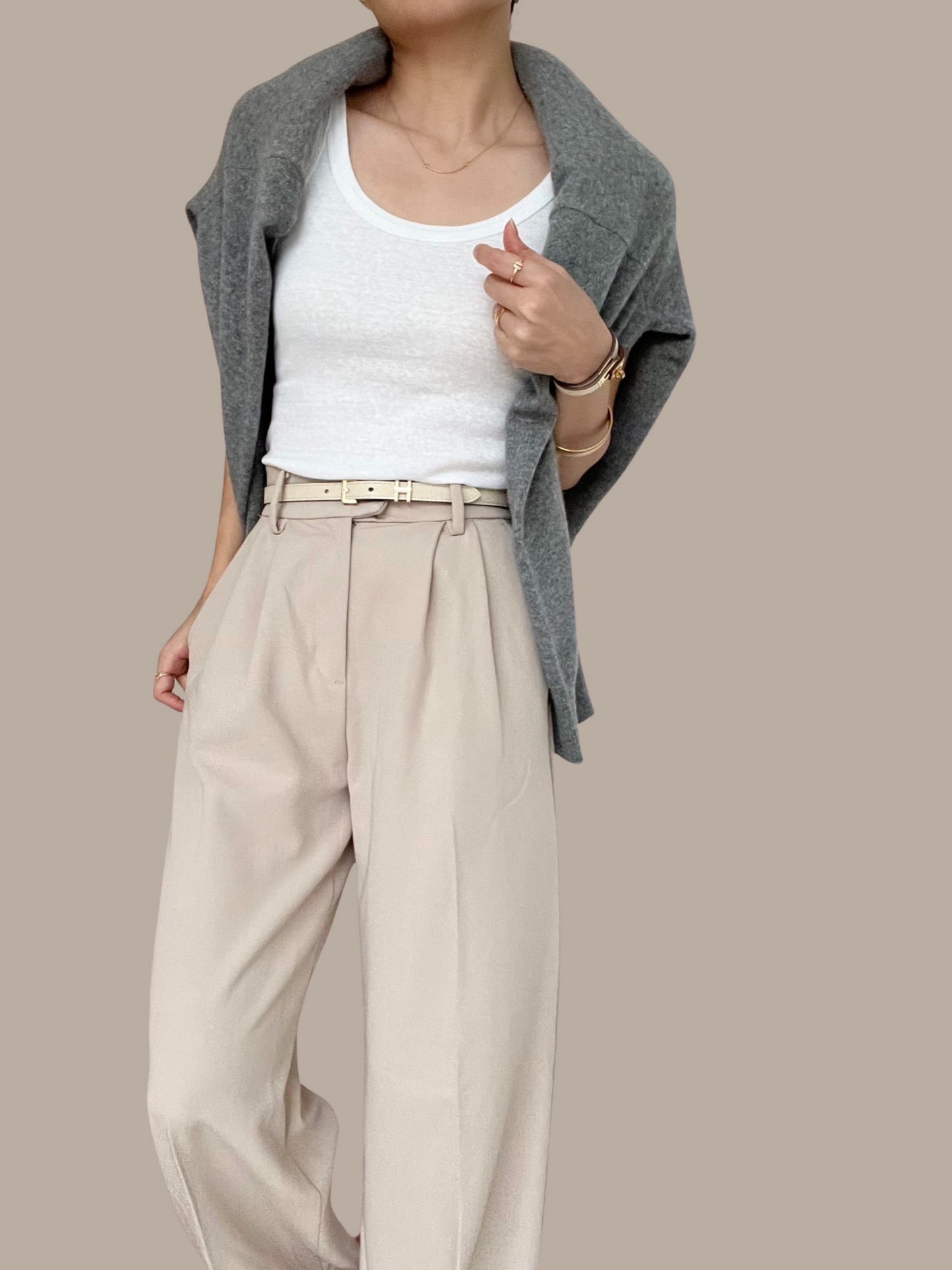Sold Out -05 Cashmere Cardigan - Anthracite