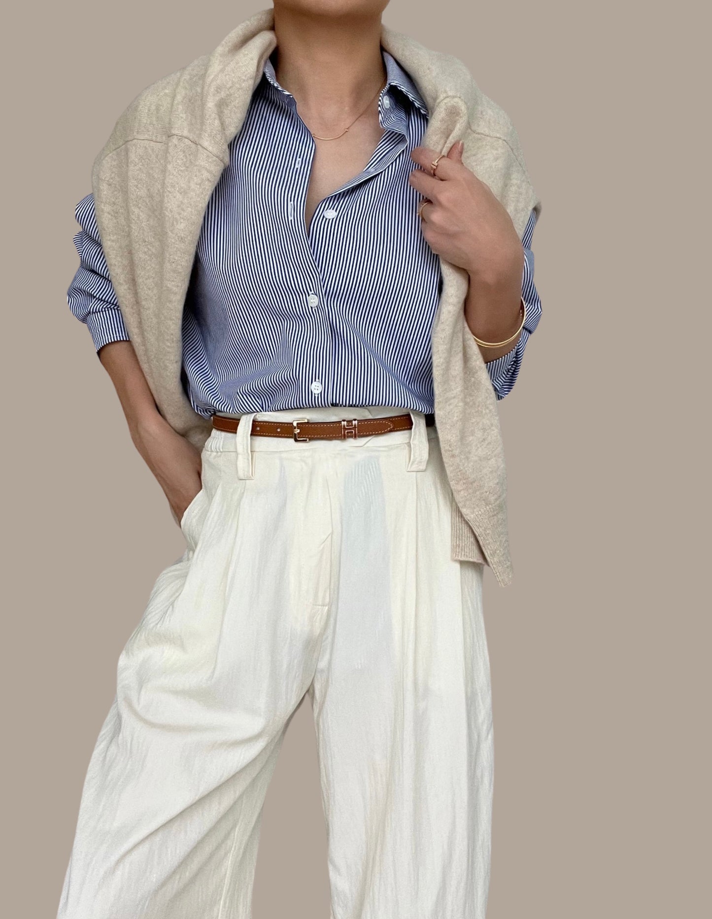 Sold Out -05 Cashmere Cardigan - Oatmeal