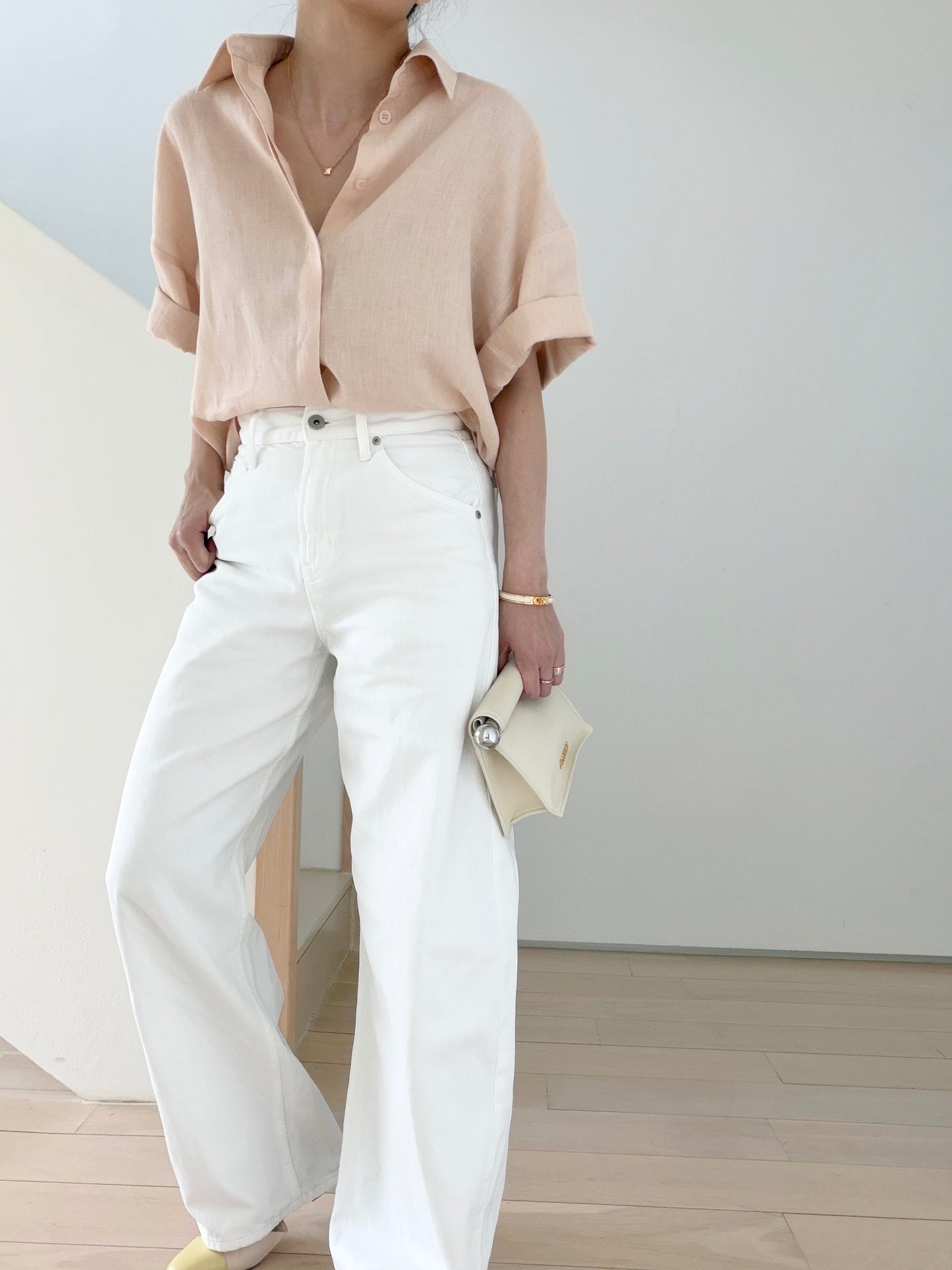 Everyday Linen Shirt - Peach Blush