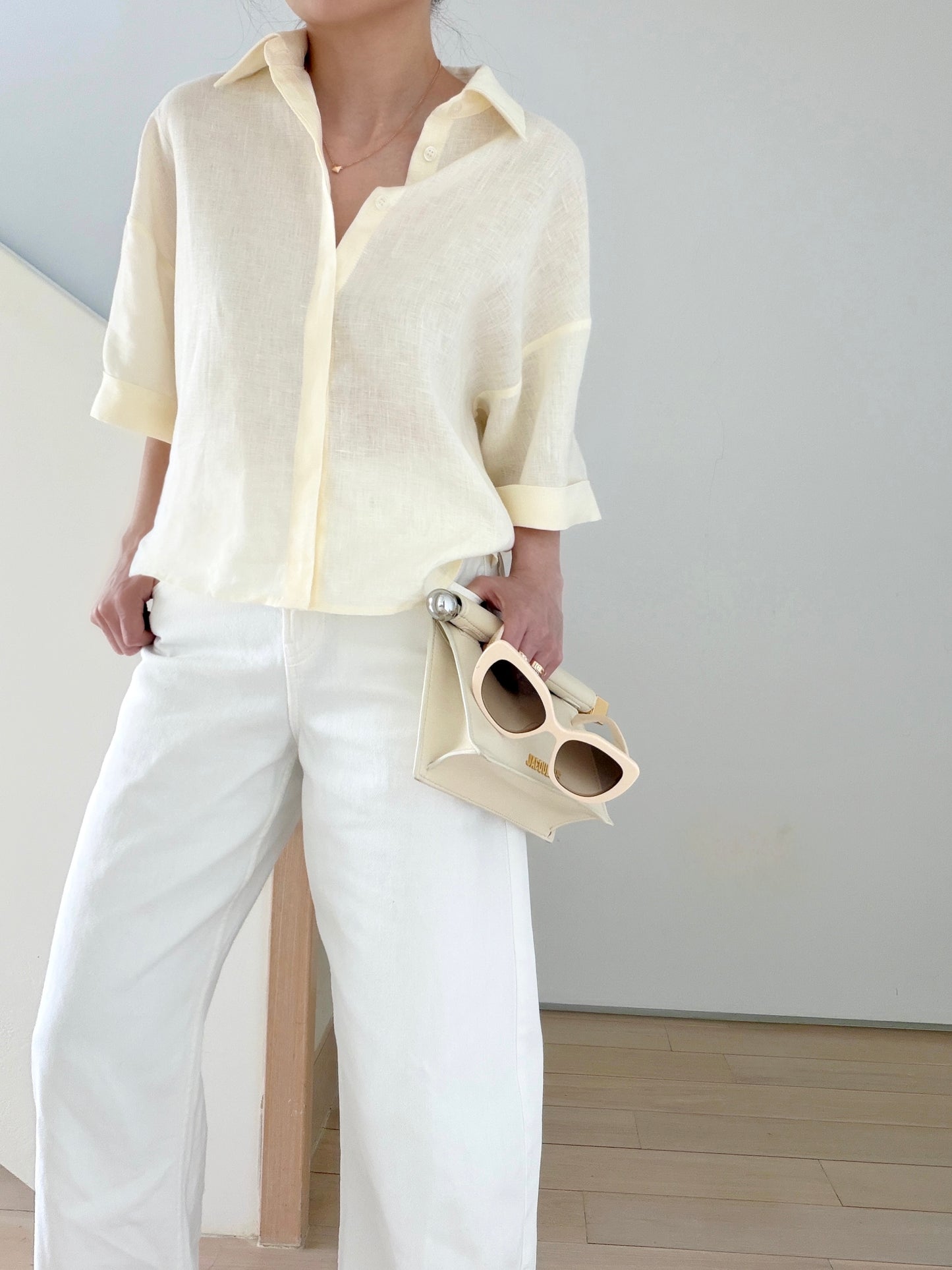 Everyday Linen Shirt- Lemon Sorbet