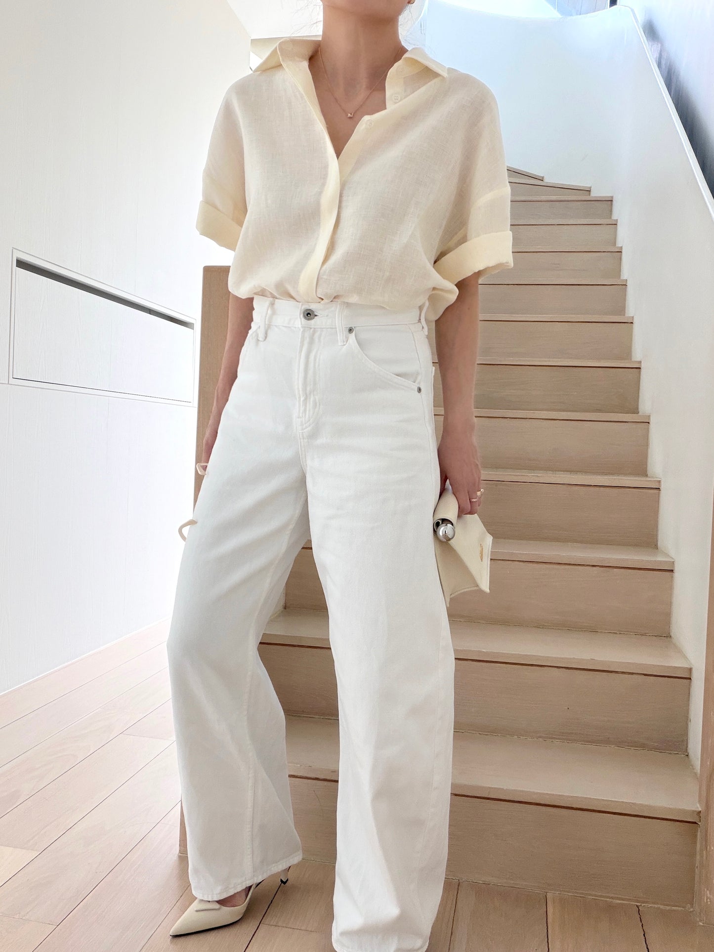 Everyday Linen Shirt- Lemon Sorbet