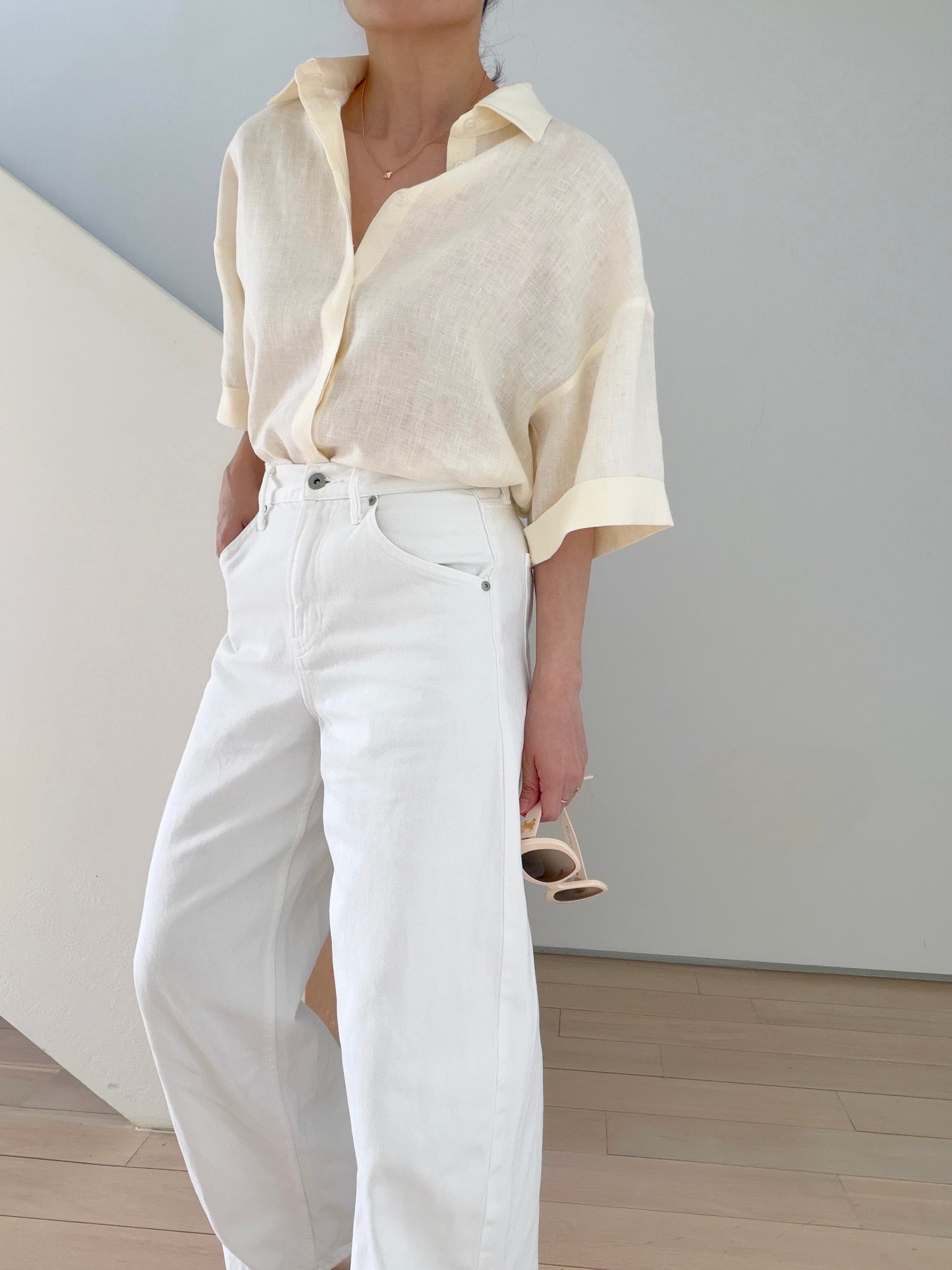 Everyday Linen Shirt- Lemon Sorbet