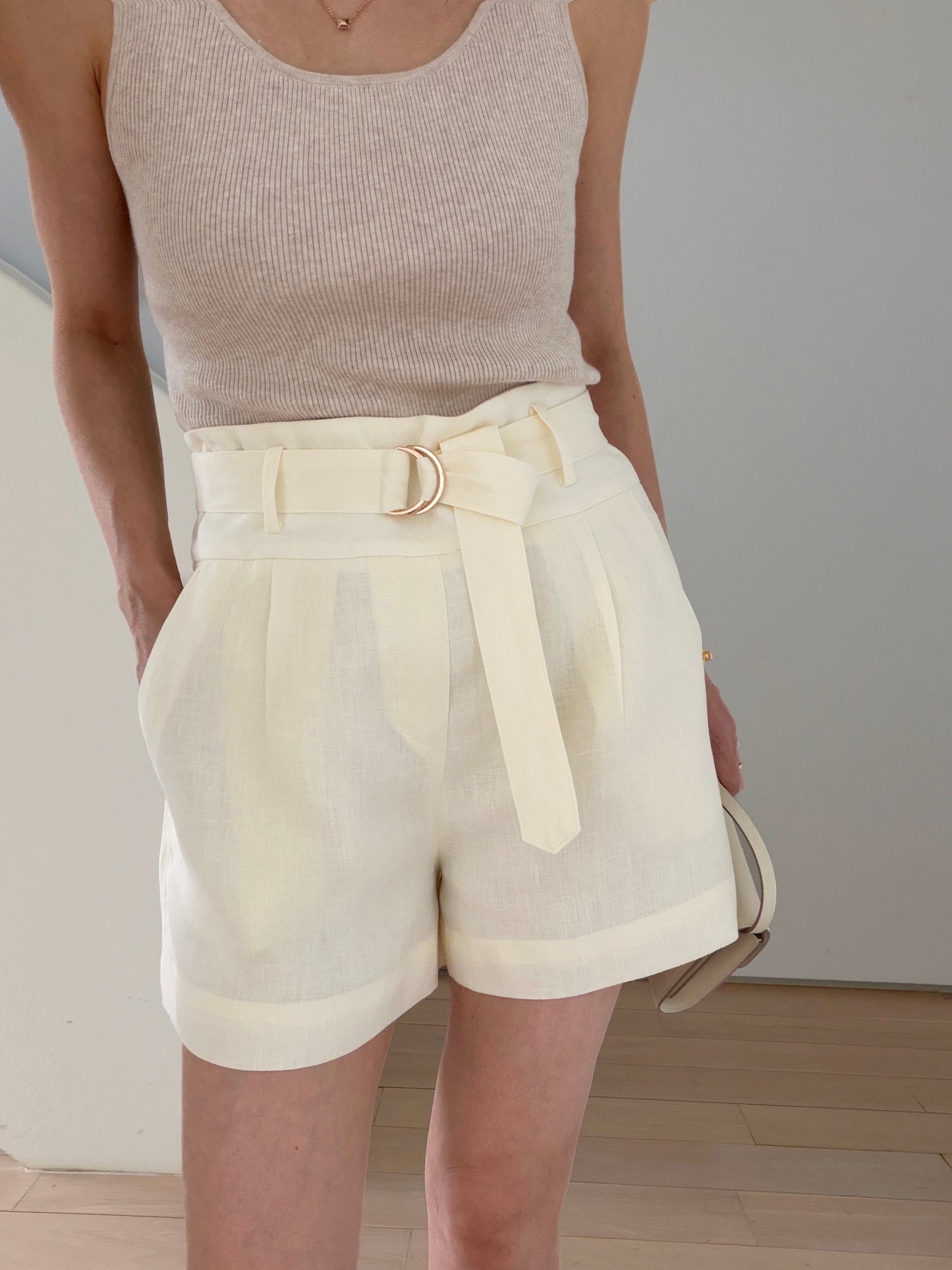Everyday Linen Shorts- Lemon Sorbet