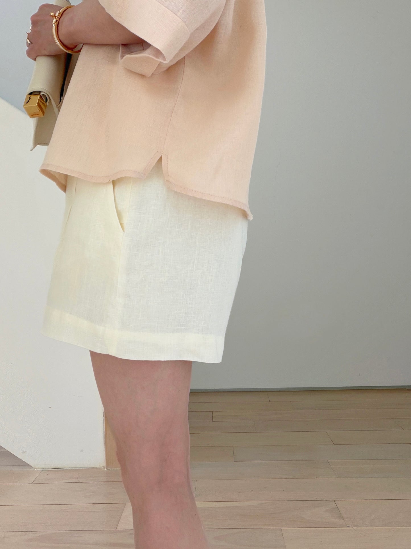 Everyday Linen Shirt - Peach Blush