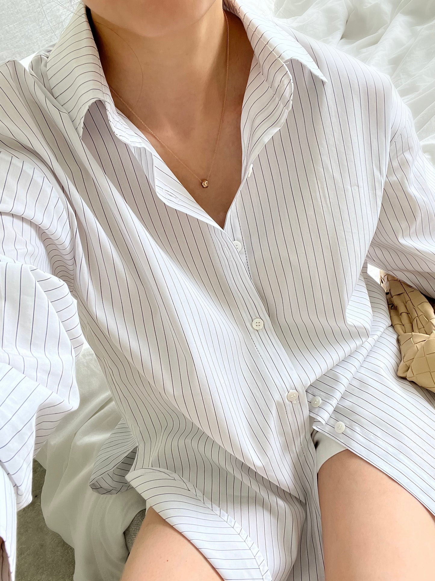 Everyday Stripe Shirt- White