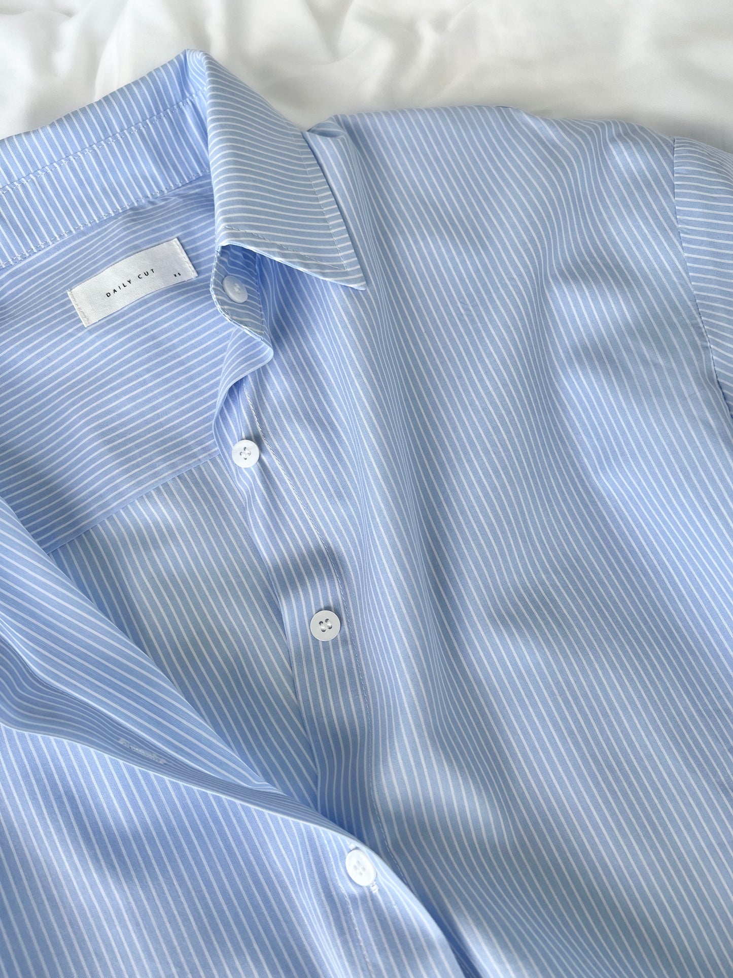 Out of Stock- Everyday Stripe Shirt- Sky Blue