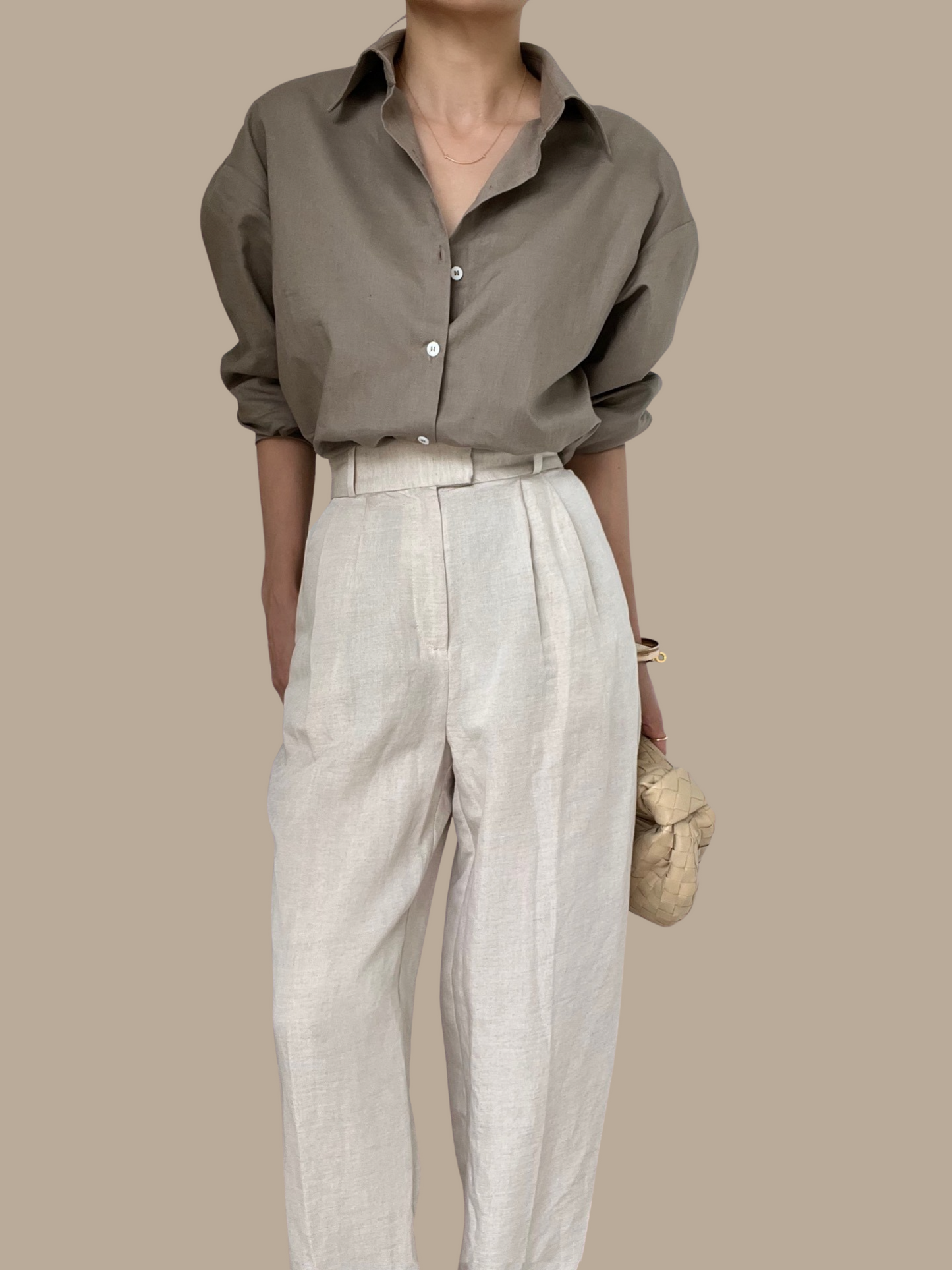 OUT OF STOCK 02 Linen Shirt- Cocoa