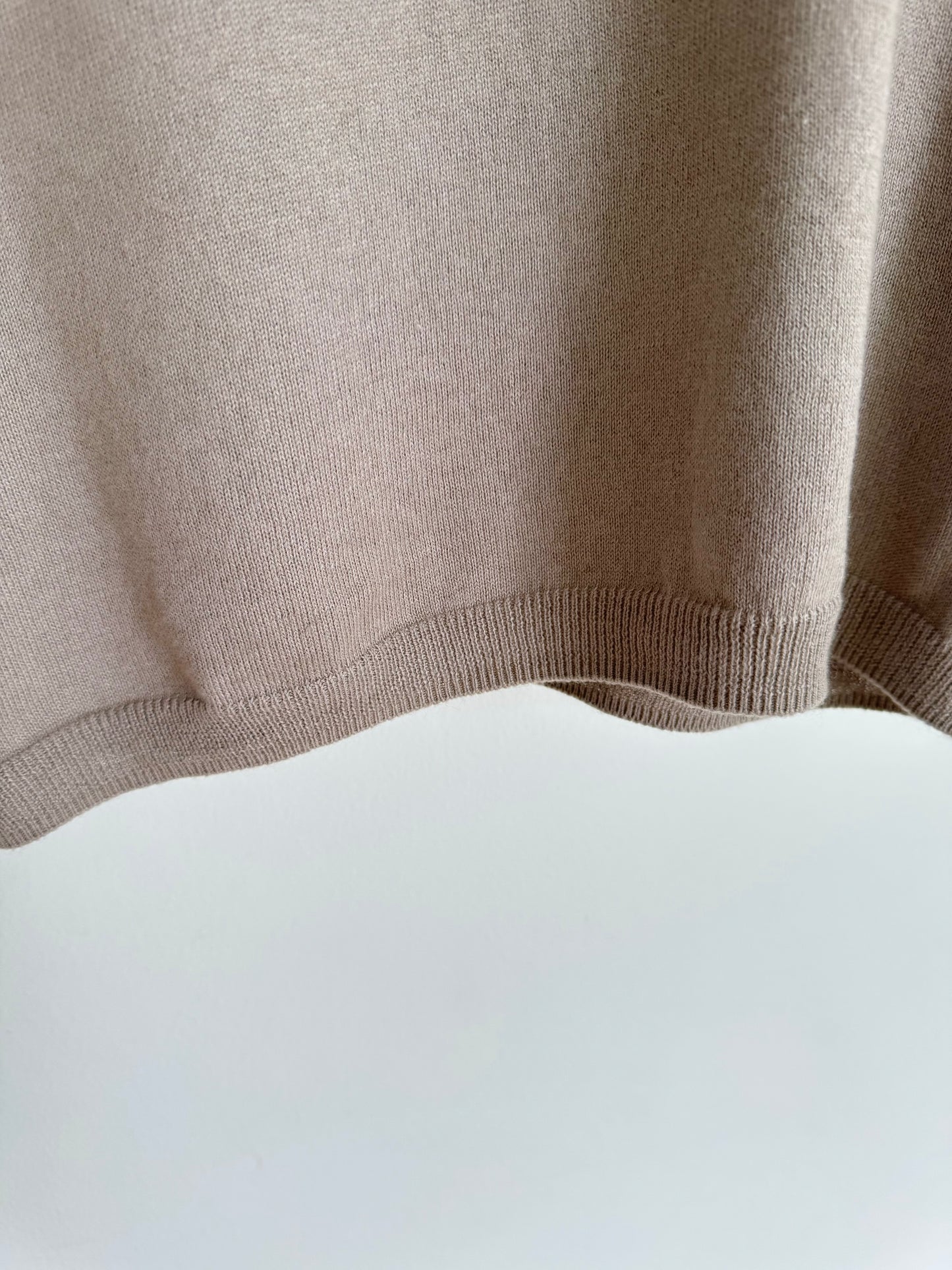 Cotton Cashmere Vest- Taupe